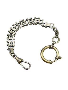 Antique Pocket Watch Chain Featuring A Distinctively Textured Link Design